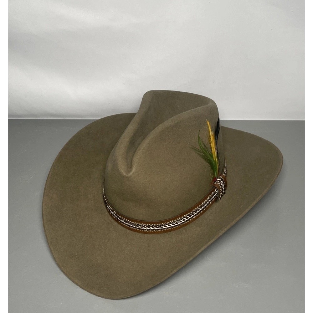 VTG Stetson Winchester Limited Edition 3X Beaver Size 7 Olive Brown Western Hat
